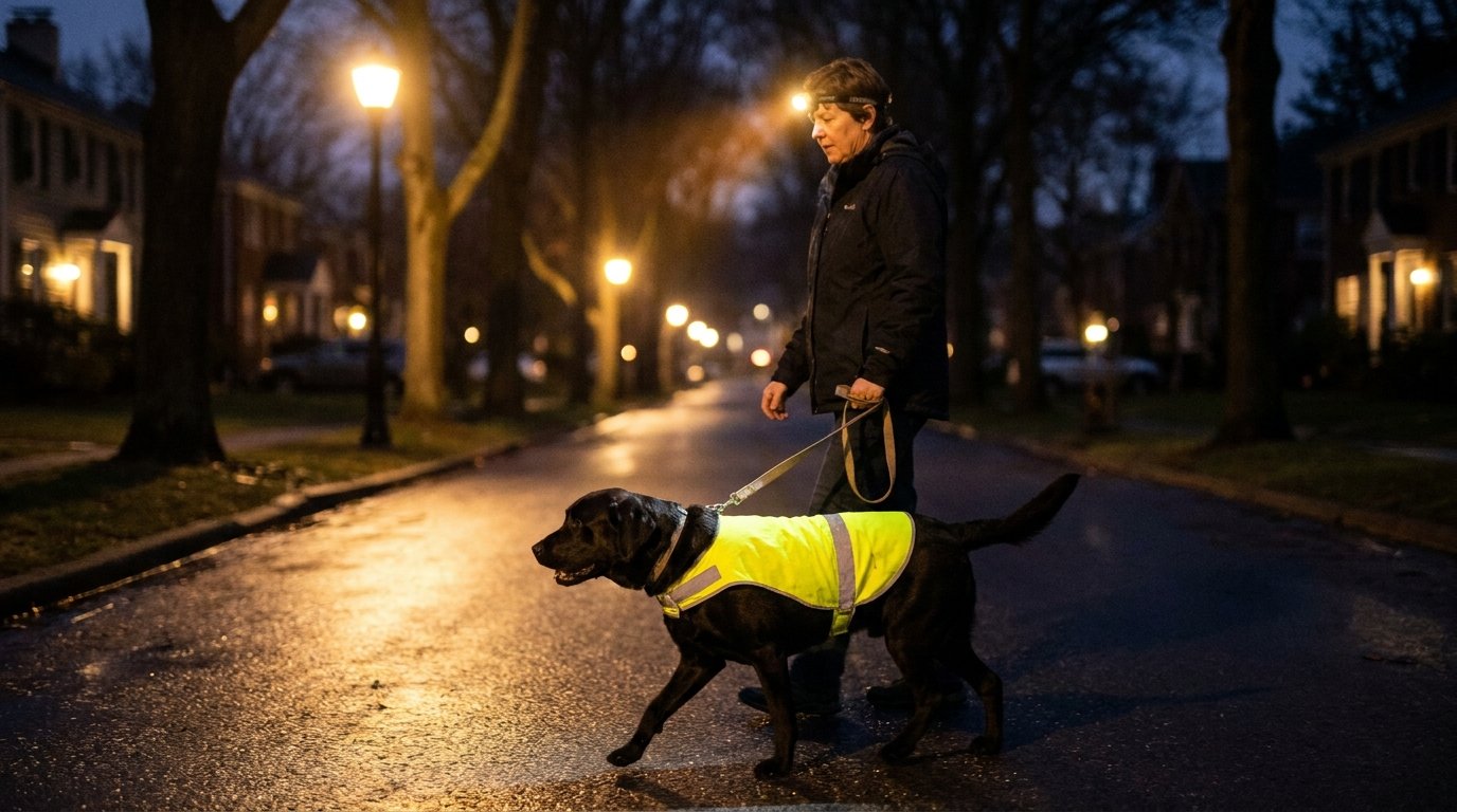 gilet réfléchissant chien pour promener son chien la nuit